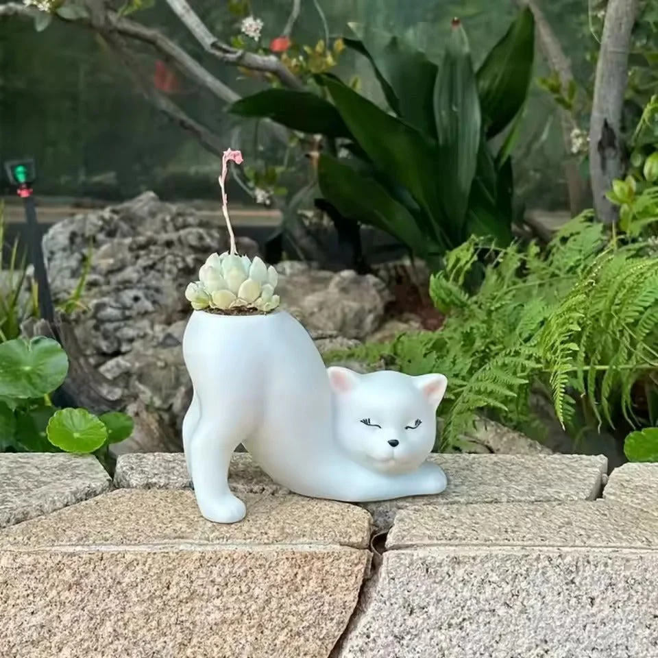 Cute Cat Ceramic Planter Pot - Image 4