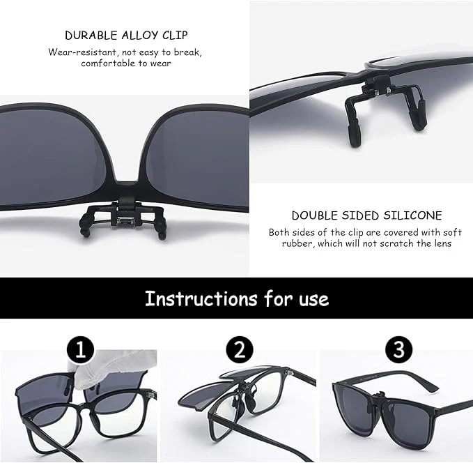 Polarized Clip-on Glasses with UV400 Protection - Image 8